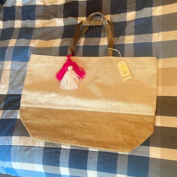 NWT Mud Pie Beach Tote - Picture 1 of 6